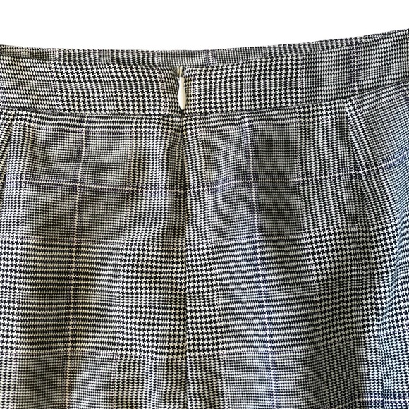 ARMANI Collezioni Wool Silk Microplaid Skirt - Picture 4 of 12